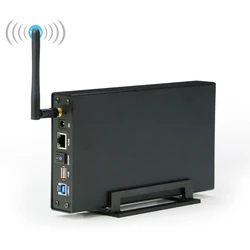 Portable 3.5'' HDD SSD Enclosure Portable Wifi Router USB3.0 Rj45 Ethernet NAS Streaming Server Storage Case Box