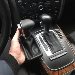 Car Leather Chrome GEAR Shift Knob Shift Knobs FOR AUDI A6 A7 A3 A4 A5 A6 c6 Q5 2009 2010 2011 2012 2014 4G1 713 139 R