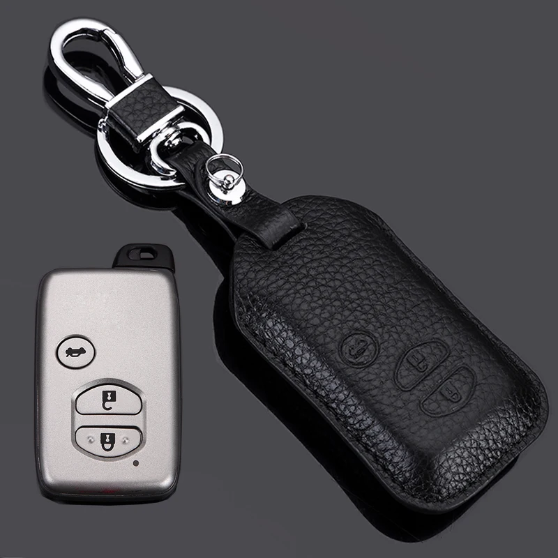 Leather Car Key cover key case For Toyota Land Cruiser Prado 150 Camry Prius Crown Subaru 2013 2014 Foreste Outback XV