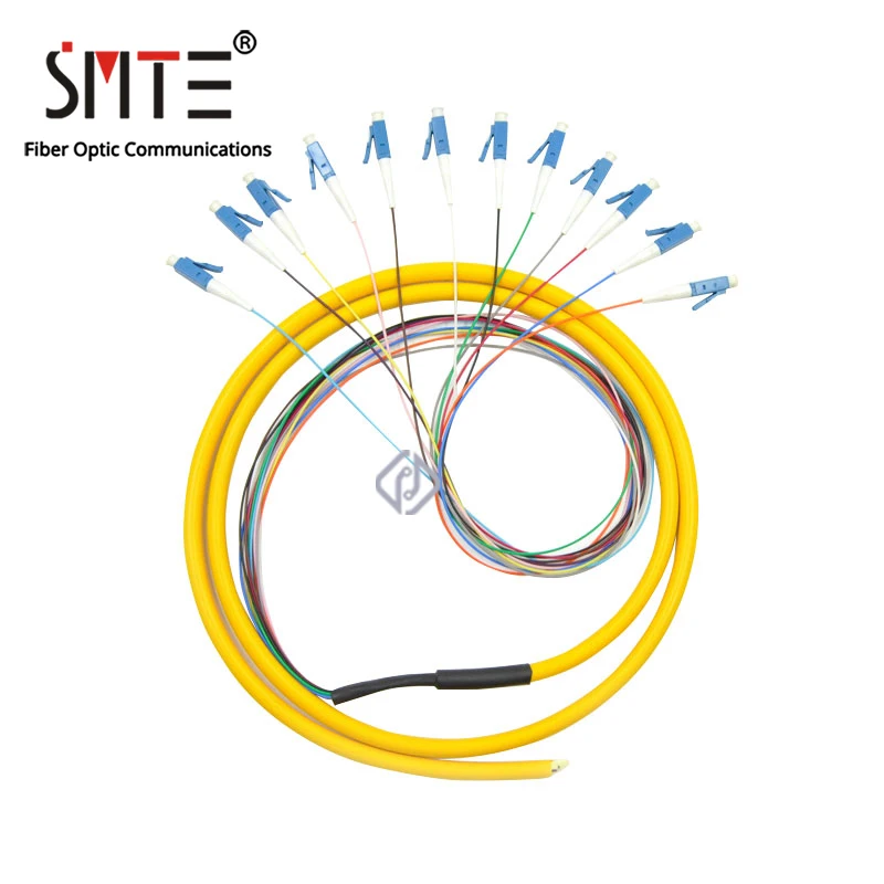 

SMTE 12 Core Pigtail Fiber Optic LC/UPC Patch Cord 0.9mm 1~2 Meters Cable ODF Fiber Jumper Simplex FTTH