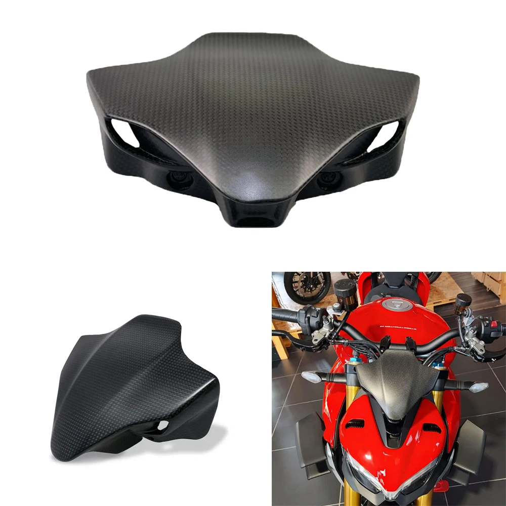 

The front fairing cover for Ducati Streetfighter V2 V4 V4S 2018+ windshield, fully forged carbon fiber, 100%