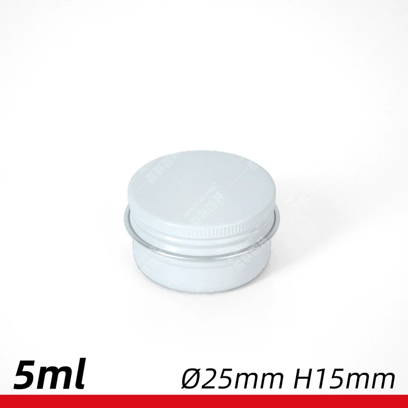 30pcs/lot Multi-specification WHITE elegant aluminum boxs Aluminium cans with round thread 10ml-250ml Aluminium jars