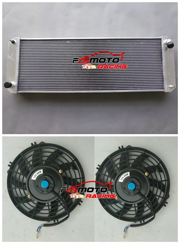 62MM Aluminum Radiator + Fan Cooling For LOTUS Esprit (S4/SE/S4s/V8/GT/GT3) 1988-2004 04 03 02 01 00 89 90 91 99