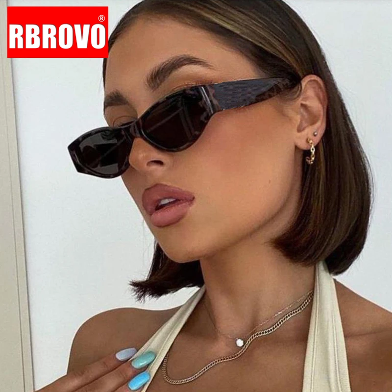 

RBROVO 2023 Polygonal Cateye Sunglasses Women Brand Designer Glasses for Women/Men Steampunk Small Eyeglasses Women Gafas De Sol