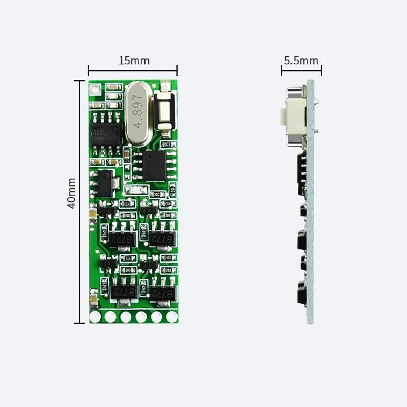 2A 4CH TTL Remote Control Module 4 channel Wireless Receiver Module High Level DC5V-12V Output 4ch VCC + ASK 4 CH Decoding Modul