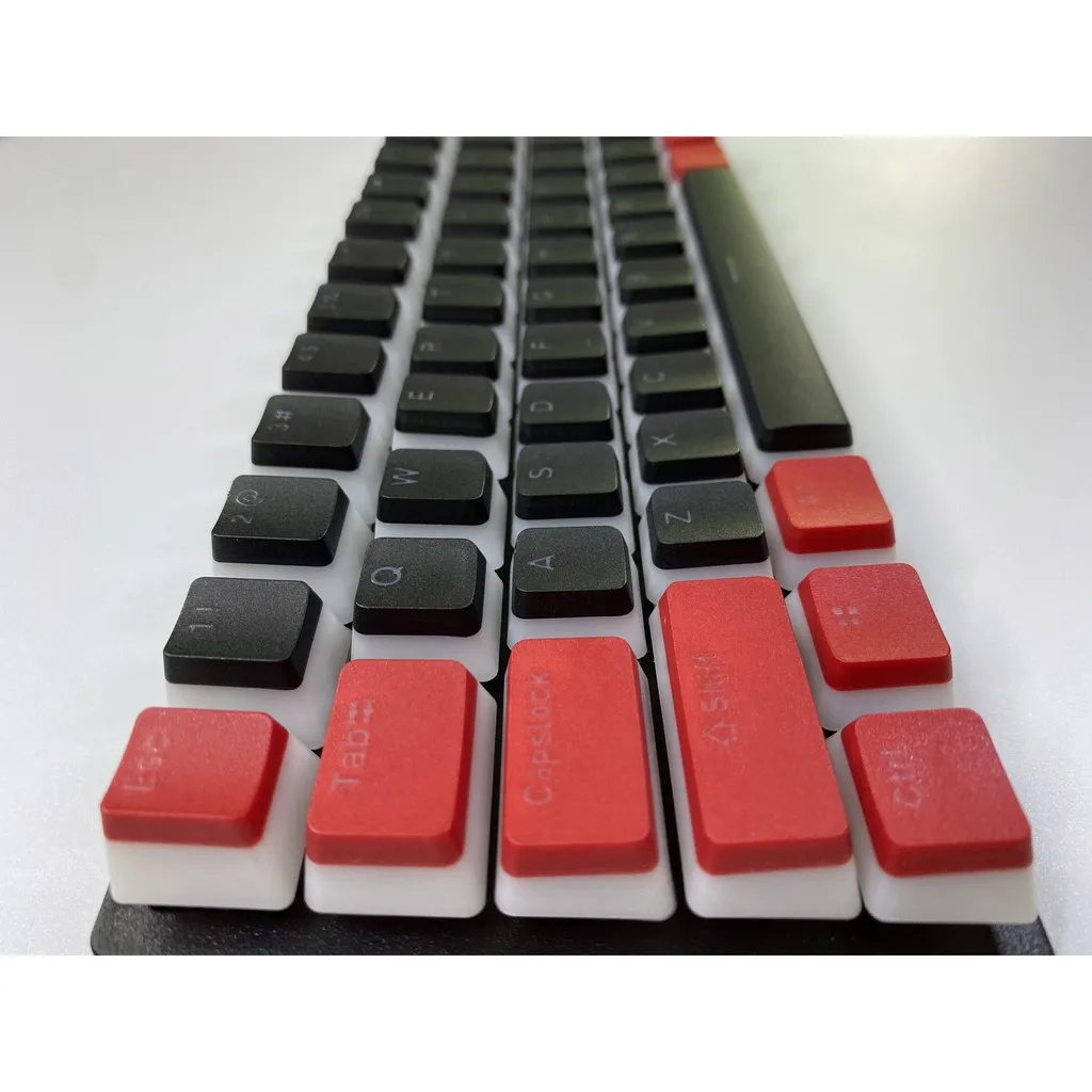 Red Black pudding keycap 108 Double Shot PBT pudding keycap Ansi/ISO-Oem configuration 60%/87/104/108 switch backlit mechanical