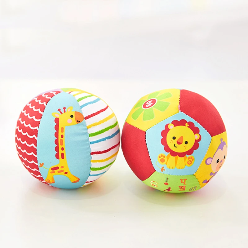 Baby Toys 0-12 Months Animal Ball Soft Plush Baby Mobile Toys With Sound Baby Rattle Body Building Ball Newborn Educational Toys