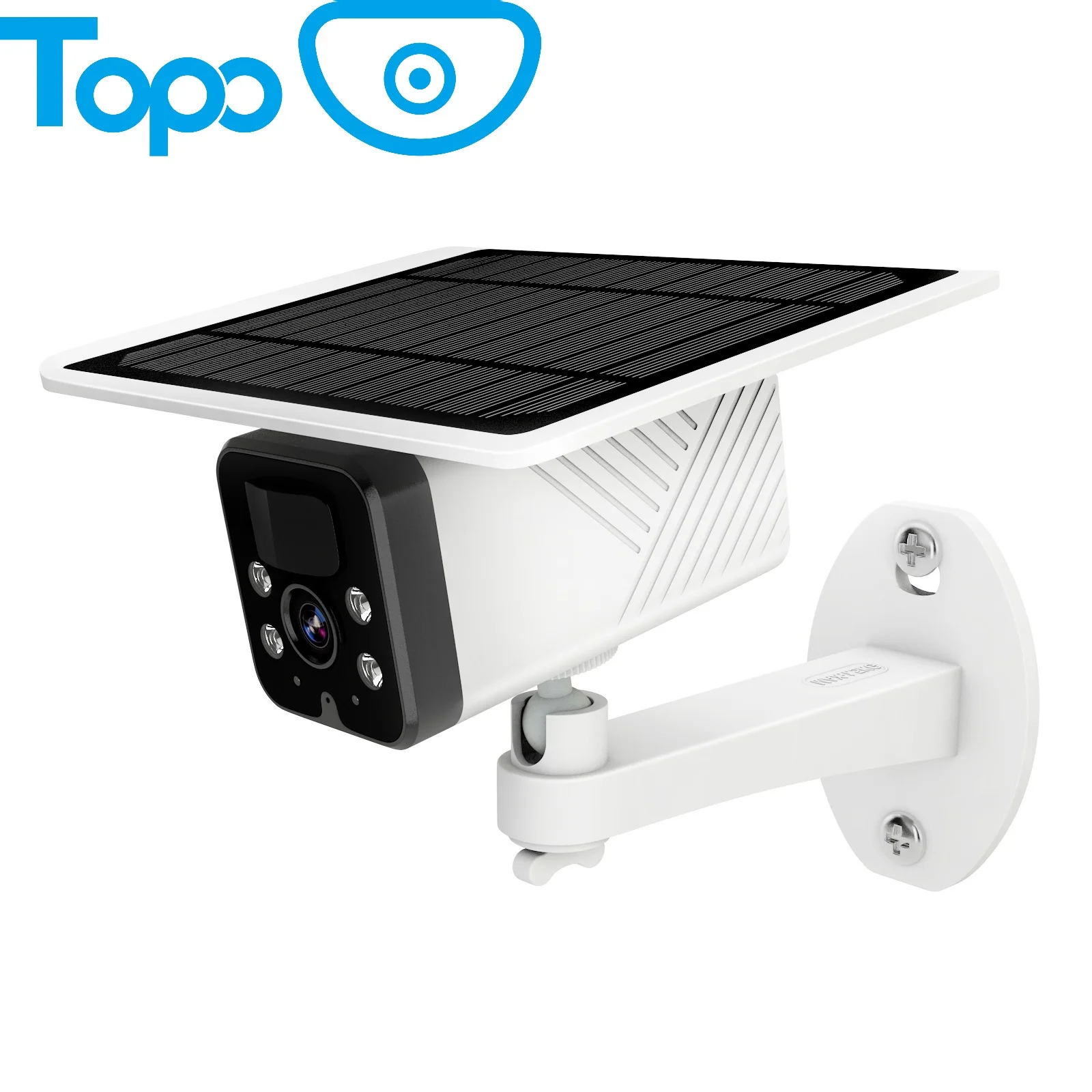 Topodome 2MP American 3G/4G SD Card SIM Voice Intercom Solar Panel Low Power Battery Color Night Vision Outdoor IP Camera