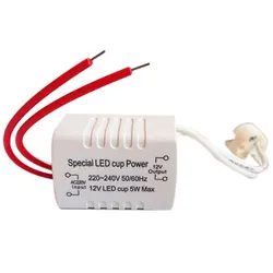 MR16 GU5.3 Presa Driver di alimentazione della luce Trasformatore di tensione CA 12V Ingresso massimo 5W Convertitore da basso volt con ingresso 220V 230V 240V