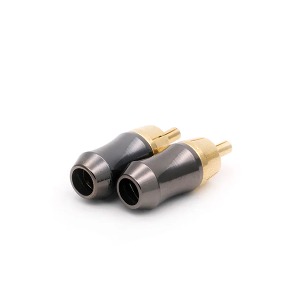 1pc Speaker Audio Output/Input Adapter Plug Gold plated Earphone connector jack Luxury Soldering RCA Plug Jack Connector