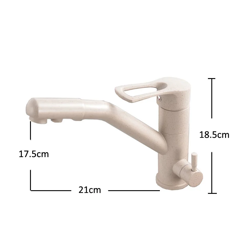 Kitchen Faucet Filter Water Taps Dual Handle Hot and Cold Drinking Water 3 Way Filter Kitchen Mixer Tap