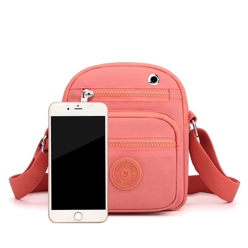 Women Mini Shoulder Bag 2023 New Waterproof Korean Style Phone Purse Messenger Bag Small Earphone Hole Music Crossbody Bags