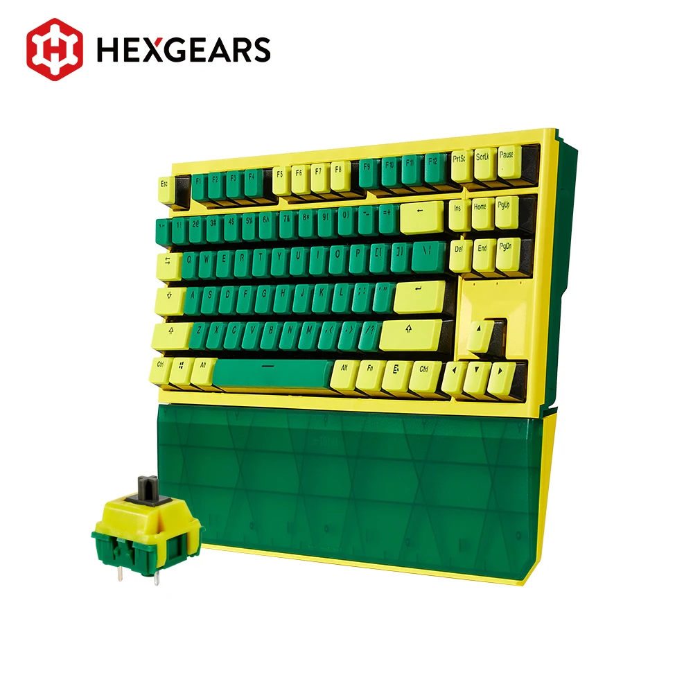 HEXGEARS X3 87 Key Mechanical Keyboard Kailh BOX Canary Switch Gamer Keyboard Hand Rest PBT Keycap USB /2.4G Wireless teclado