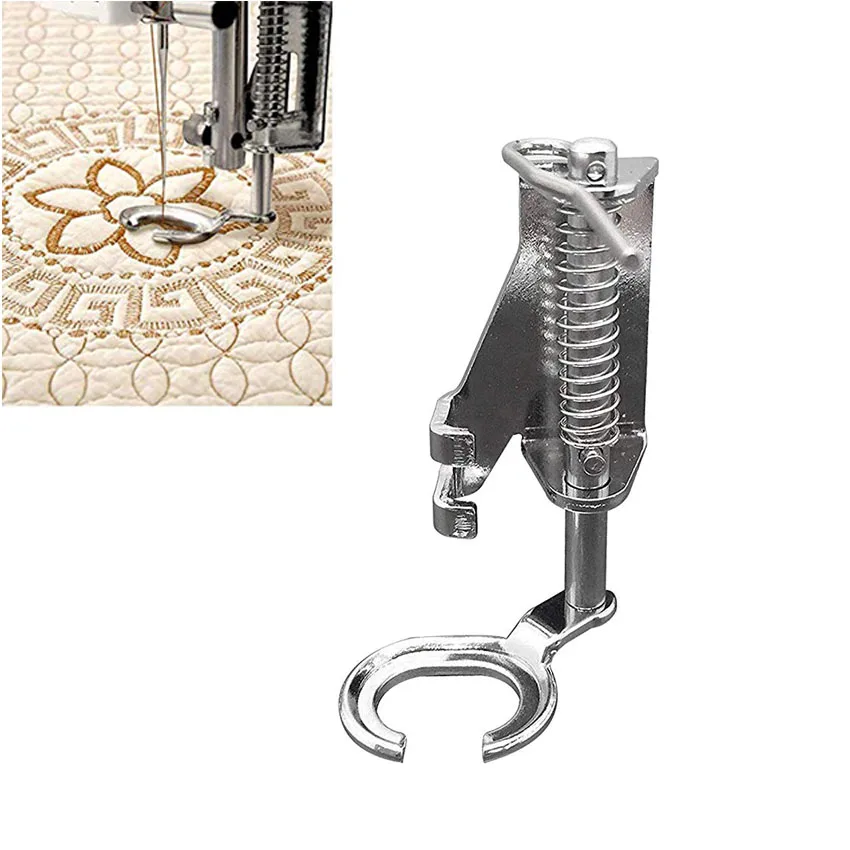 Low Shank Free Motion Darning Foot, Open Toe Foot #4021L-OT for Singer,Brother and Many Domestic Low Shank Sewing Machines