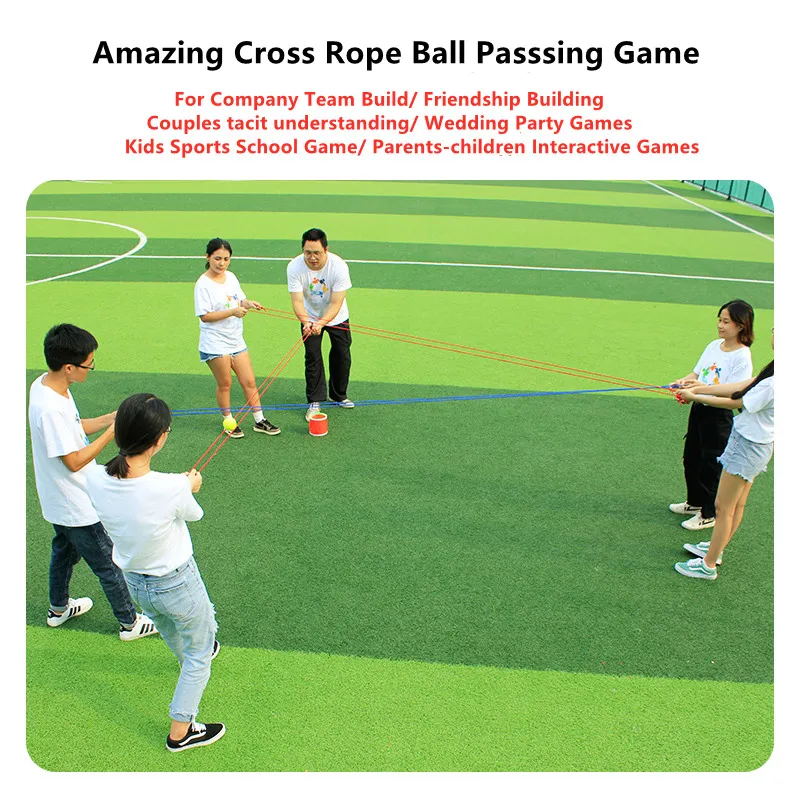 Portable Outdoor Games Adults Team Build Toys Company Cooperation Couples Wedding Party Kids Family Sports Ball Passing Crossing