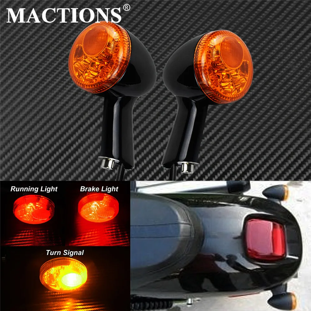 Motorcycle Rear Turn Signal LED Indicator Lamp Aluminum Brake Running Light For Harley Sportster XL883 XL1200 Iron 1992-2022