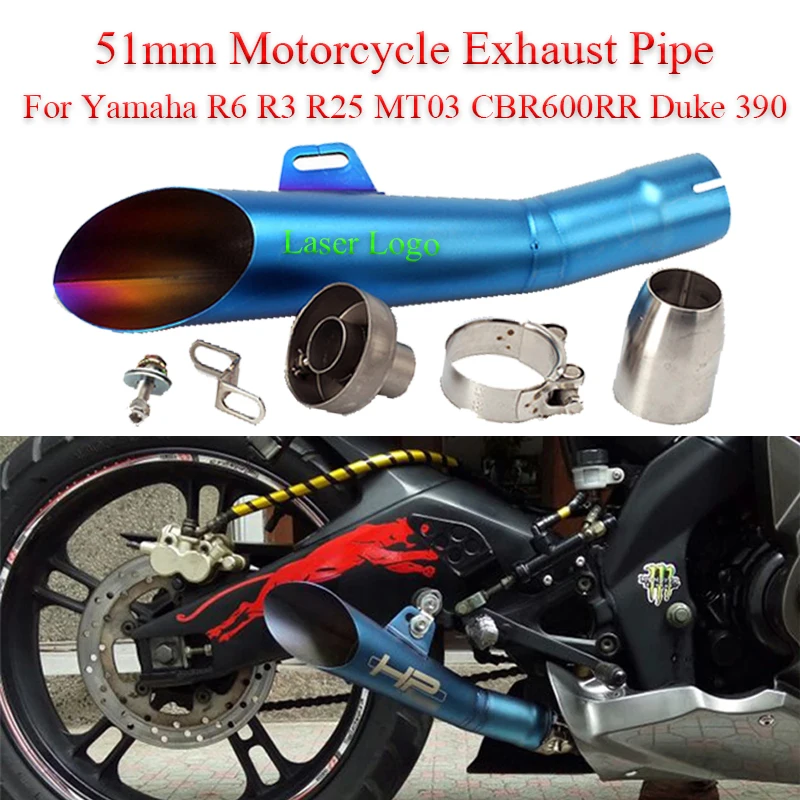 Universal Motorcycle GP Exhaust Motorcross Modified Pipe DB Killer Escapamento Escape Racing Muffler For R6 R3 MT09 Pitbike ATV