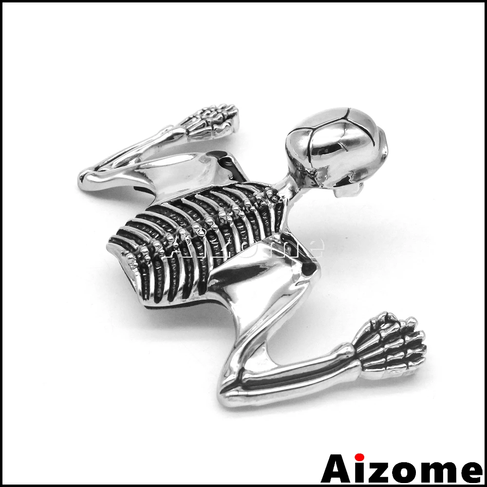 Motorcycle Headlamp Helmet Skull Decorative Helmet Figure For Harley Custom Headlight Visor Steel Skeleton Ornament Sticker