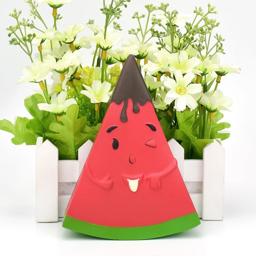 Cute Watermelon Squishy Toys for Children Funny Fruit Anti stress Slow Rising Squishies Baby Toy Office Kitchen Home Decoration