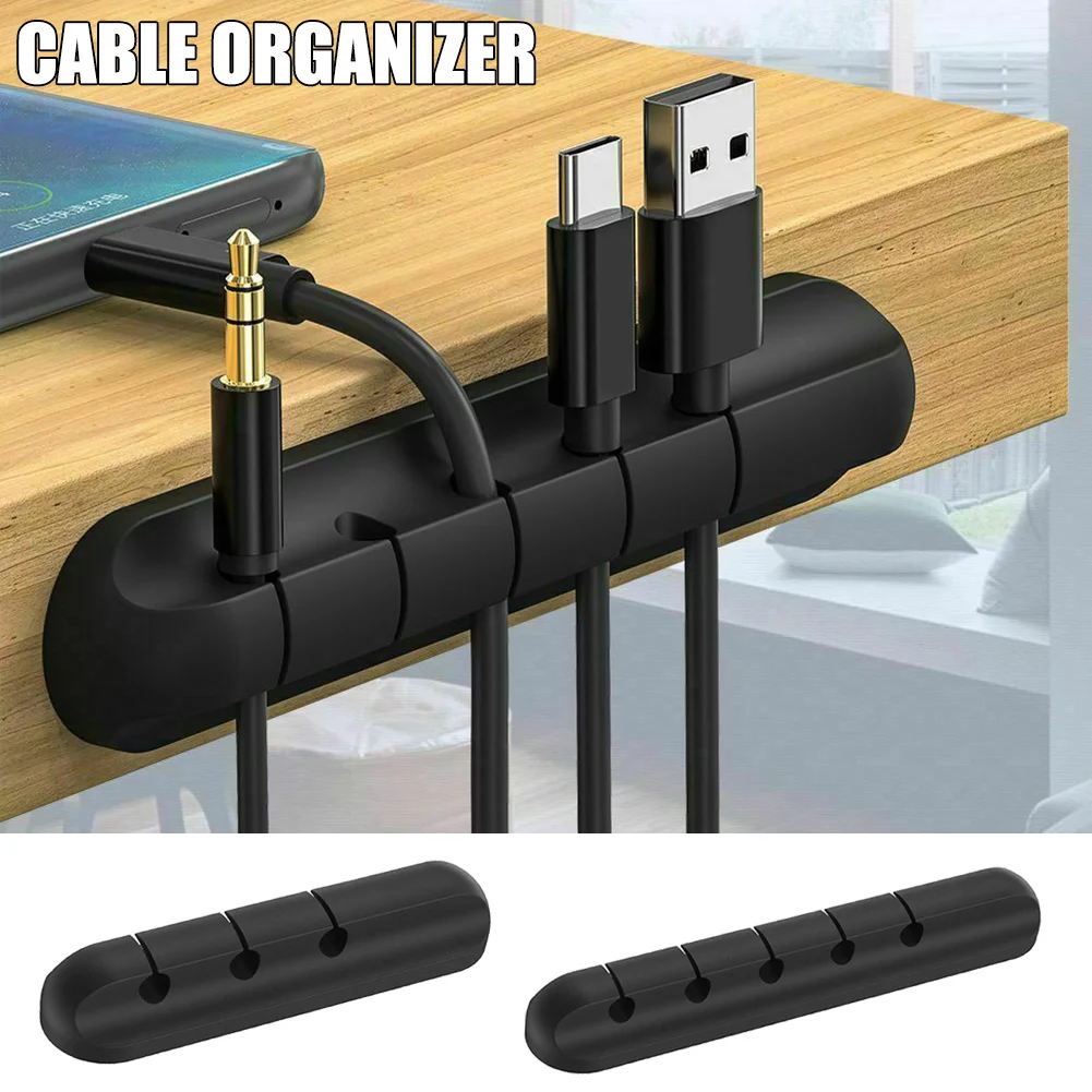 

Cable Organizer Silicone USB Cable Winder Desktop Tidy Management Clips Desktop Cables Organizer for Mouse Headphone Wire