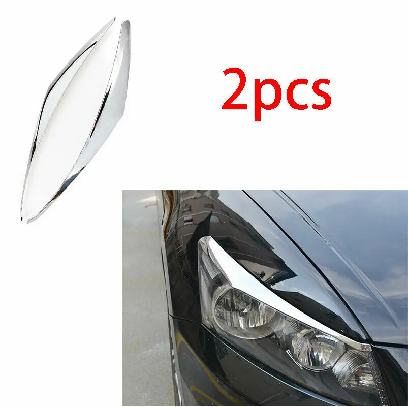 

Fit For Honda Accord 2008-2013 ABS Chrome Exterior Headlight Lamp Strip Trim Moulding Cover Trim Car Accessories 2PCS