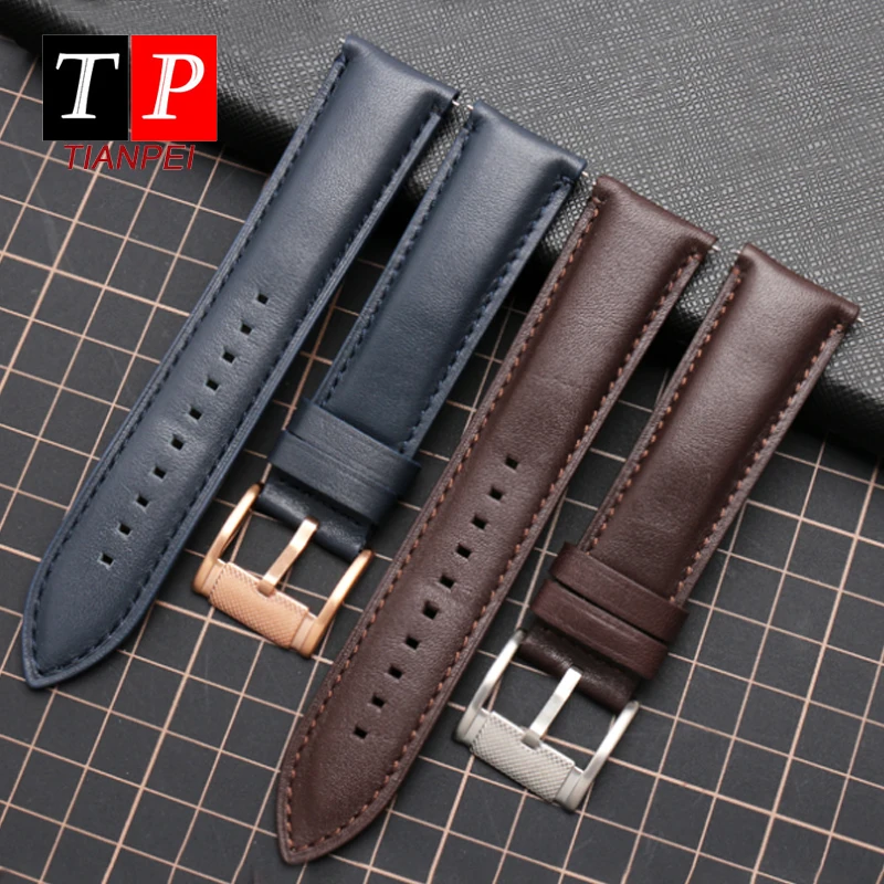 Genuine Leather 22mm watch strap for FOSSIL FS4835/FS5237/ME3052/FTW1114 Cowhide 20mm watch band replace waterproof bracelet men