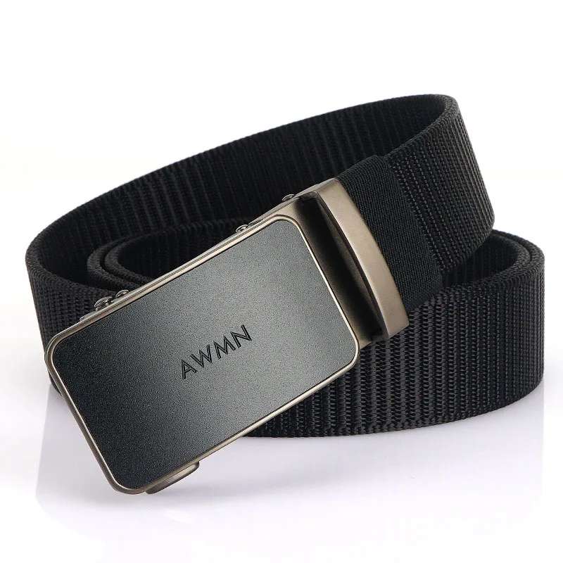 MEDYLA Genuine Quick Unlock Men\'s Metal Buckle Fashion Quality Nylon Anti Allergy Belt Business Automatic Buckle Belt MN3004