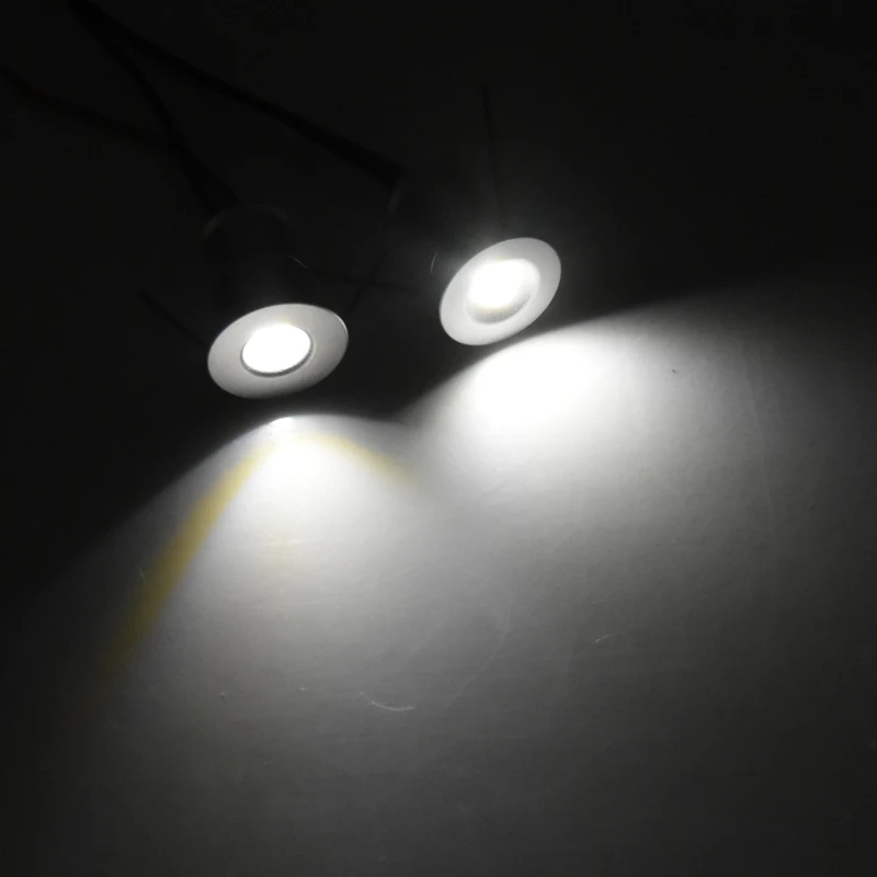 RGB 12V 24V 1W IP65 Mini LED lampadina faretto 15mm 25mm Spot lampadina Kit di illuminazione giardino esterno lampada da soffitto lampada per scale