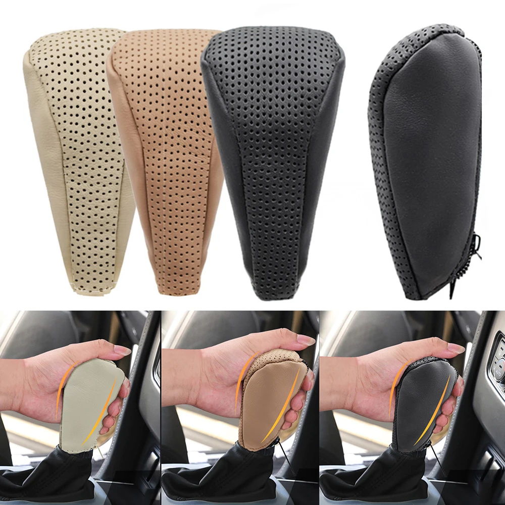 

Car Gear Shift Knob Colloars Case Decoration Leather Gearbox Automatic Transmission Handle Stick Cover Zippered Protective Case