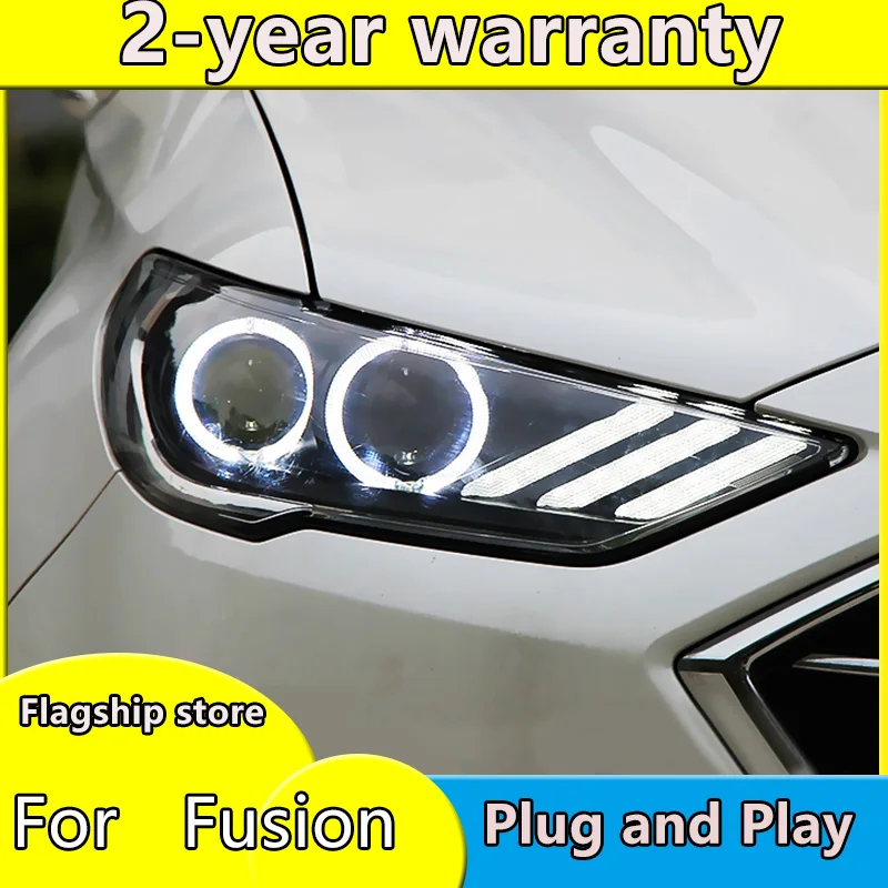 car accessories for Ford Mondeo LED 2016-2018 Headlight for New Fusion Head Lamp Dynamic turn signal LED DRL Bi-Xenon HID