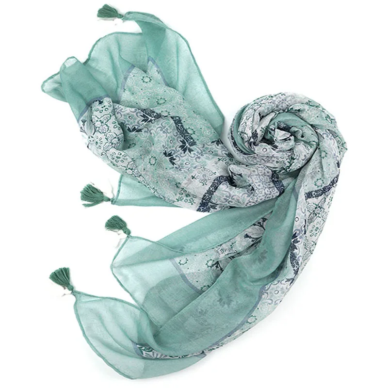 Spring girls poncho sjaal Cotton flower fringe tassel scarf,floral viscose scarf stole Muslim hijab,wraps shawls and scarves