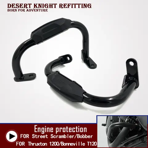 범퍼 엔진 가드 크래시 바, 본네빌 T100 T120 Thruxton 1200 R/스트리트 컵/스트리트 트윈 본네빌 바버 2021 2020