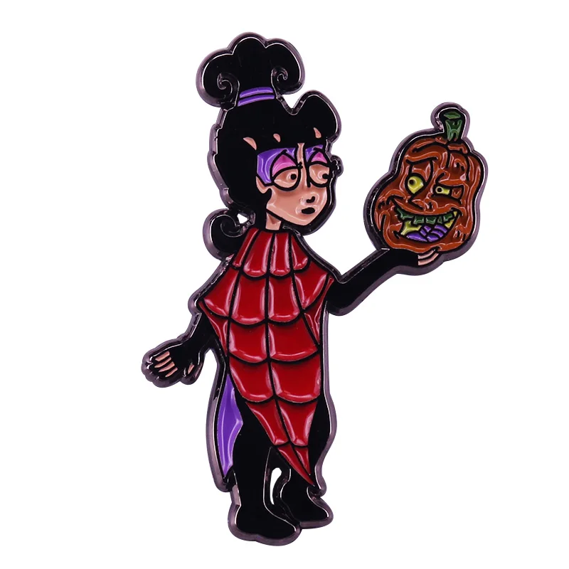 Animated Lydia Deetz Badge Horror Halloween 90s Cartoon Big Fan Collection