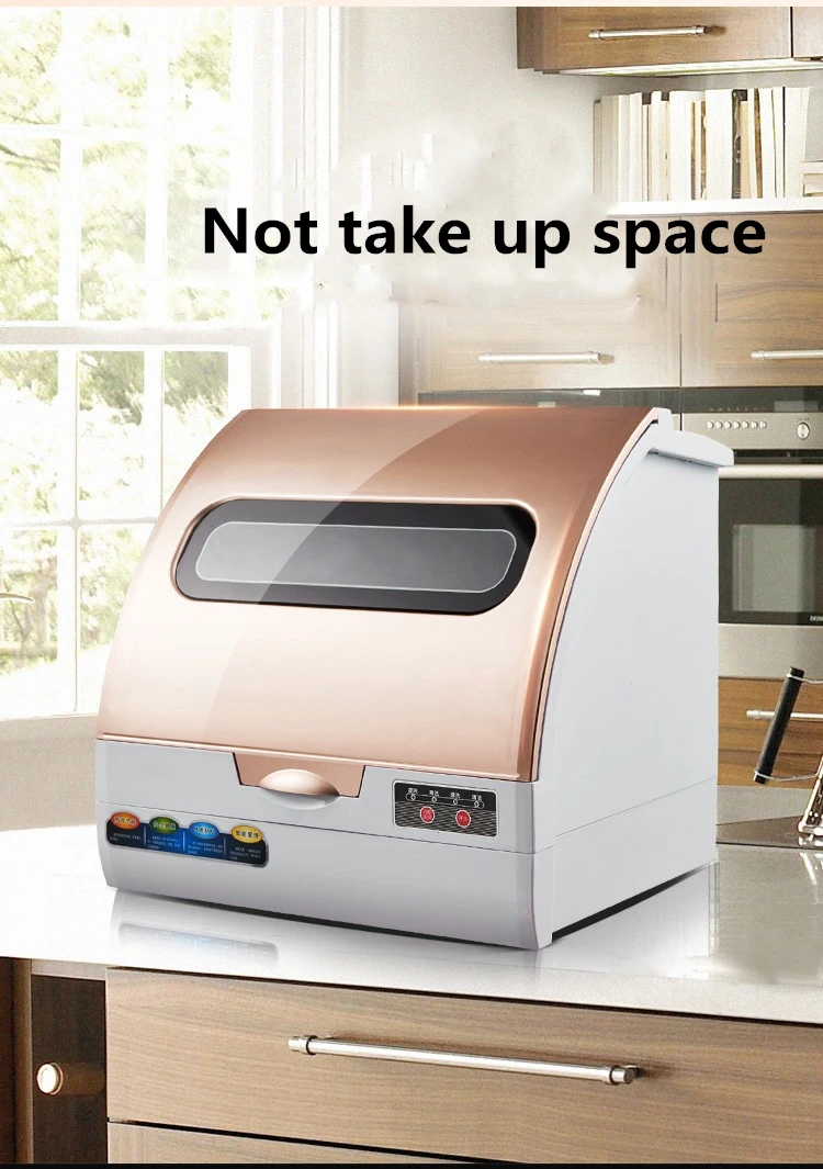 Intelligent full-automatic dishwasher domestic desk type installation free mini air drying intelligent dishwasher