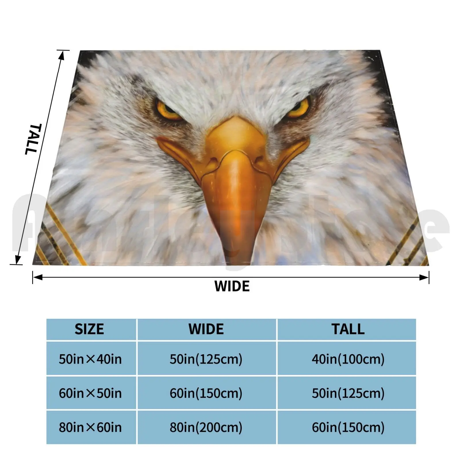 Bald Eagle Blanket For Sofa Bed Travel Eagle Raptor Bird Black Gold Usa Animals Nature Wild Alaak Universe