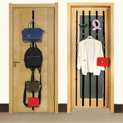 Adjustable Straps Hat Bag Coat Clothes Rack Organizer Storage Holders Hanger Over The Door Kitchen Cabinet Cupboard 2020 Popular