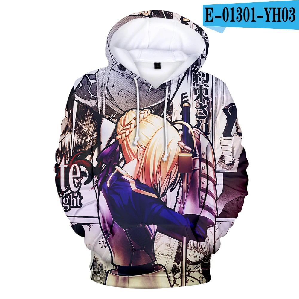 New Simple Style Koop 3D Print Fate Stay Night Hoodies Sweatshirts Jongen/Meisje Kawaii Pullover Streetwear Nieuwe Fate Loose