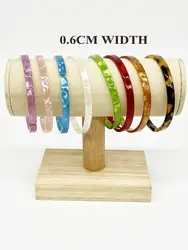 Fashion Skinny Acrylic Bracelets Colorful Bangle For Women Bohemian Resin Cuff Bracelet Fashion Acrylic Wedding Elegant Jewelry