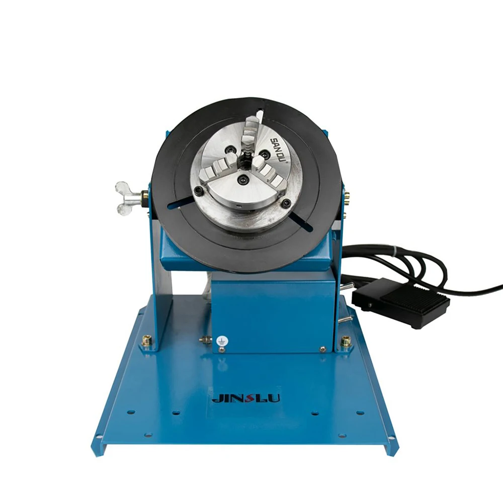 220V BY-10 10KG Small Rotary Welding Positioners Weld Positioning Equipment Turntable Welding Rotator Table with K01-65 Chuck