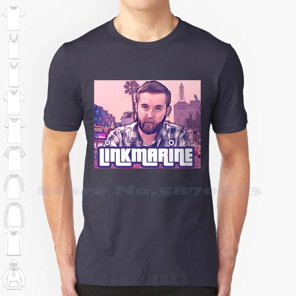 Linkmarine 100% Cotton T-Shirt Linkmarine Chainlink Blockchain Sergey Nazarov Hodl Decentralized Oracle Network Real World Data