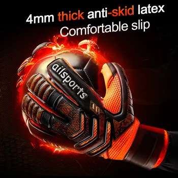 Men's Professional Football Goalkeeper Gloves for Kids Latex Finger Protection Adults Soccer Sport Goalie Gloves