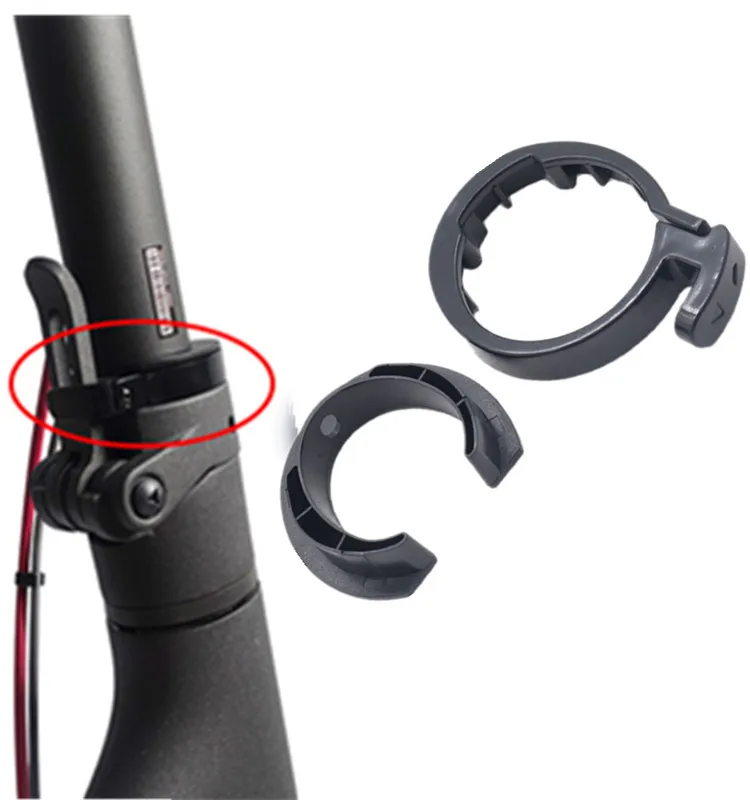 2Pcs Circle Clasped Guard Ring Buckle Insurance For Xiaomi Mijia M365 Scooter Plastic Round Guard Mount Folding Tube Replacement