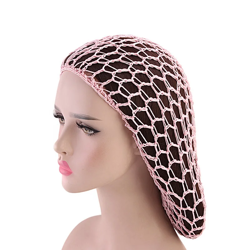 Women\'s Fashion Lady Weaving Network Mesh Plate Hair Hat Nightcap Hair Care Cap