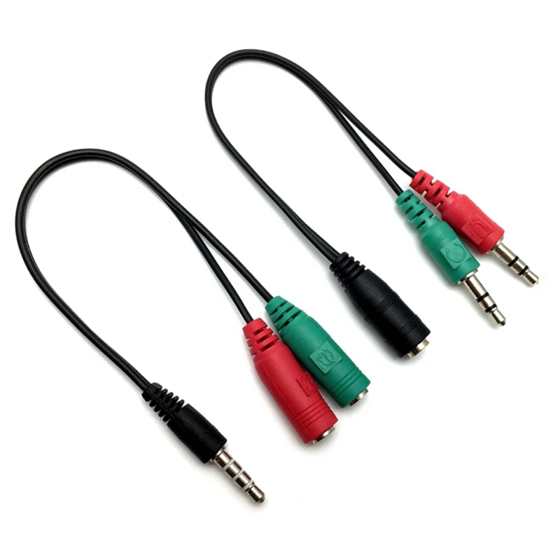 Splitter słuchawki jack 3.5mm Stereo Audio y-splitter 2 żeńskie do 1 Adapter kabla ze złączem męskim wtyczka mikrofonu do słuchawek