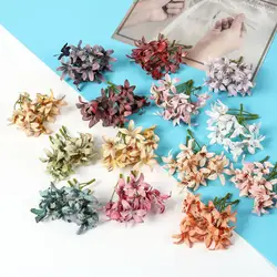 20PCs Silk Artificial Orchid Flowers Head Fake Flowers For Home Room Wedding Decoration DIY Vases Garland Gifts Accessories