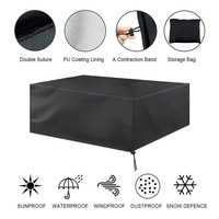 Outdoor Patio Garden Furniture Waterproof Covers Sofa Table Chair Dust Proof Cover Black 420D Oxford Cloth Multiple Sizes