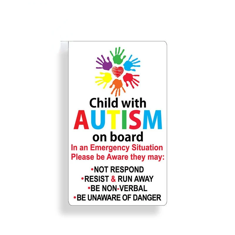 

Autistic Sticker Child on Board Autism Awareness Window Bumper Trunk Car Safety Rescue Graphics Kk13*8cm