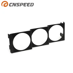 3 Hole 52mm Single DIN Radio Slot Pod Triple Gauge Meter Panel Mount Black