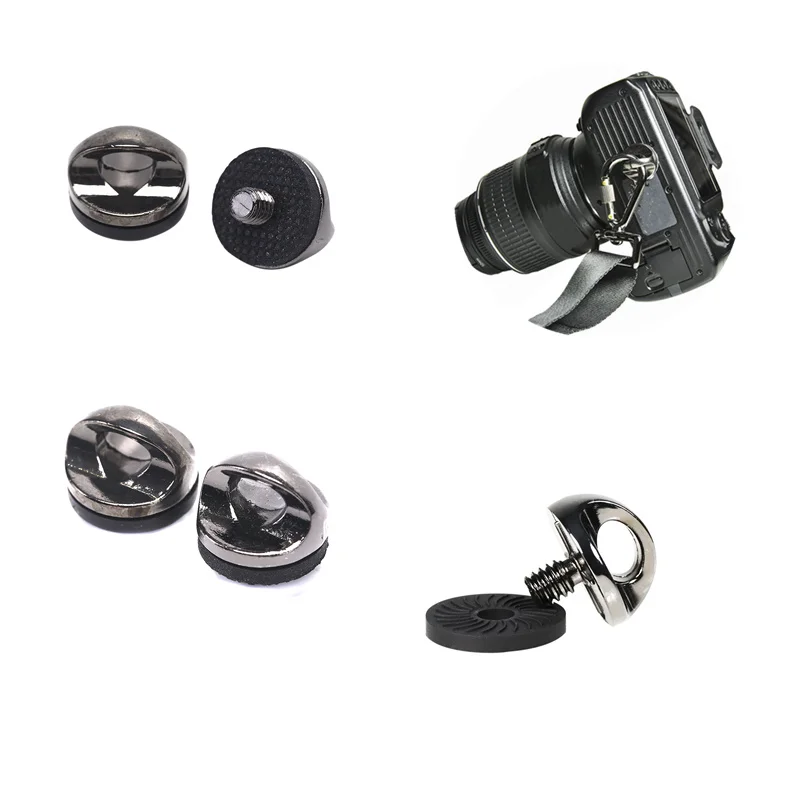 Camera Accessories Shoulder strap safety Buckle metal screw 1/4 camera quick strap safe connection ring For Canon Nikon Sony 1Pc