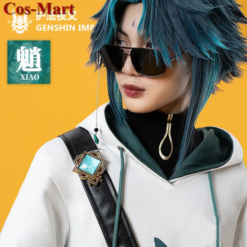 Cos-Mart Game Genshin Impact Xiao Cosplay Costume Daily Fashion Conquer Demons Rishi Hoodie Activity Party Role Play Clothing